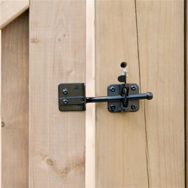 Nuvo Iron Gate Hardware Kit Galvanized Steel - Black