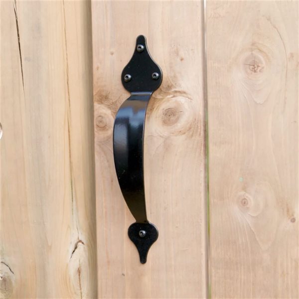 Nuvo Iron Gate Hardware Kit Galvanized Steel - Black