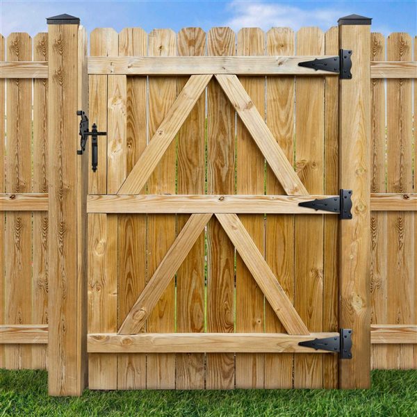 Nuvo Iron T Hinge Galvanized Steel 2-Piece - Black