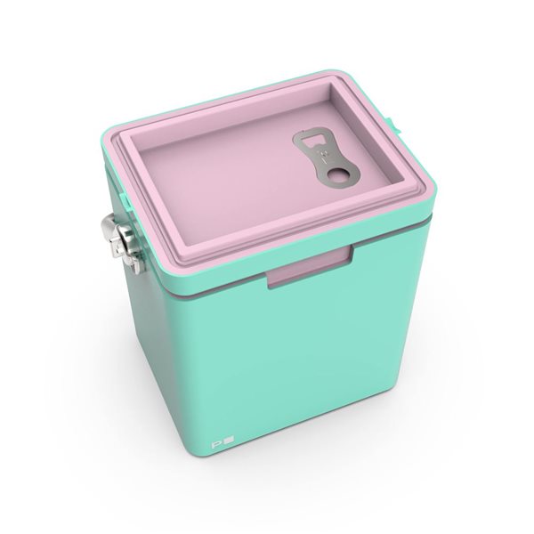 Permasteel Portable Cooler with Dual Carrying Options 14QT - Mint