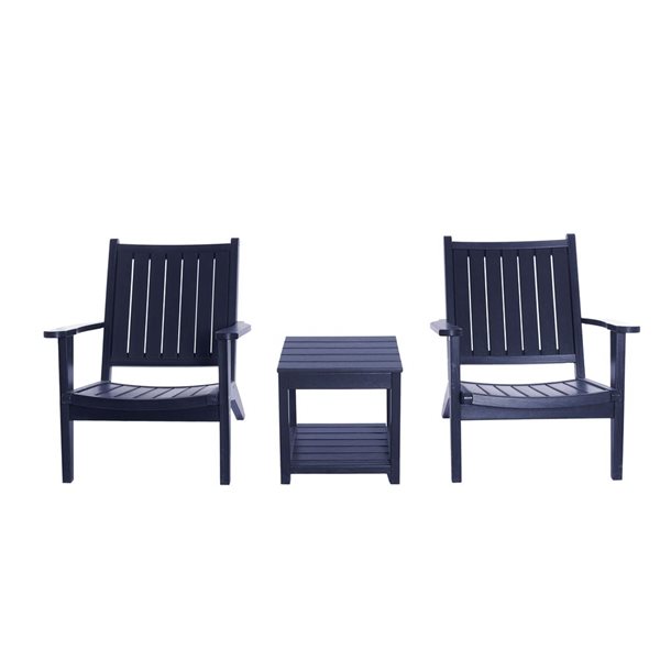 Backyard Lifestyles Club Side Table Square for Outdoor - Navy Blue