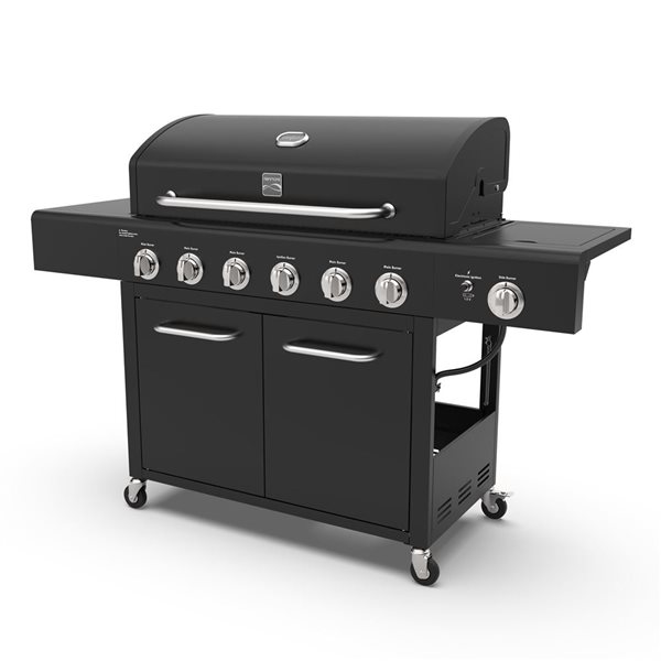 Kenmore Gas Grill Plus Side Burner 6-Burner XL - All Black