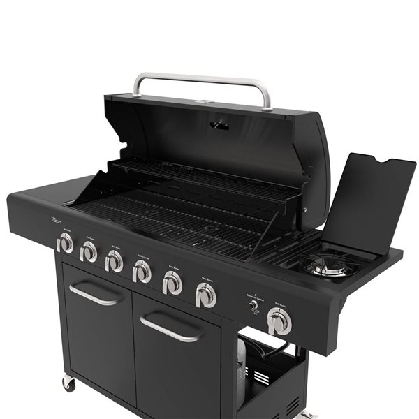 Kenmore Gas Grill Plus Side Burner 6-Burner XL - All Black