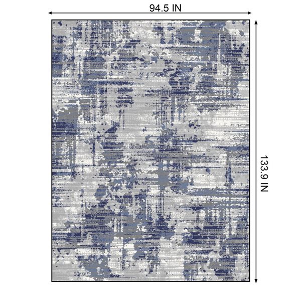 Brassex Quinn Area Rug 8 x11-ft - Cream/Blue/Taupe