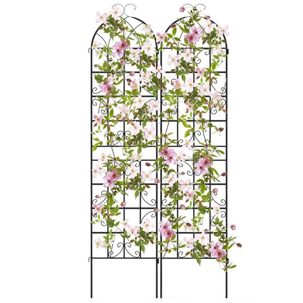 Costway Steel Garden Trellis 2-Pack 20 x 87-in - Black