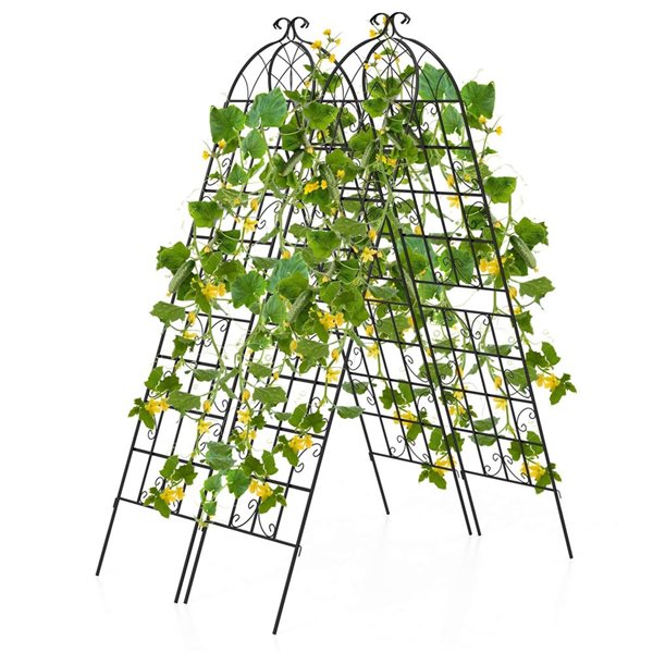 Costway Steel Garden Trellis 2-Pack 20 x 87-in - Black