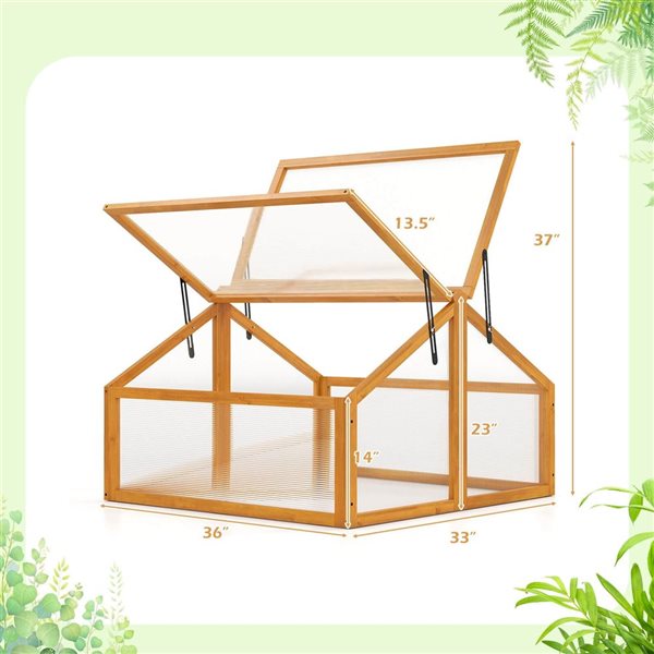 Costway Portable Raised Flower Planter Protection 3 x 2.75 x 1.92-ft