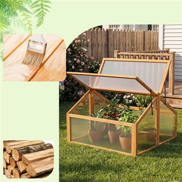 Costway Portable Raised Flower Planter Protection 3 x 2.75 x 1.92-ft