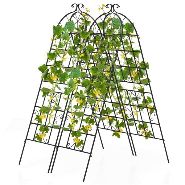 Costway Steel Garden Trellis 4-Pack 71 x 20-in - Black