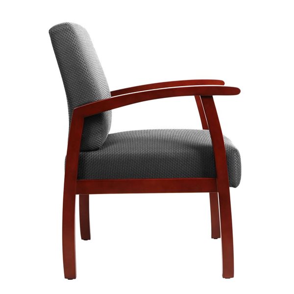 TygerClaw Mid-Back Fabric Guest Chair - Cherry Finish