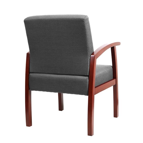 TygerClaw Mid-Back Fabric Guest Chair - Cherry Finish