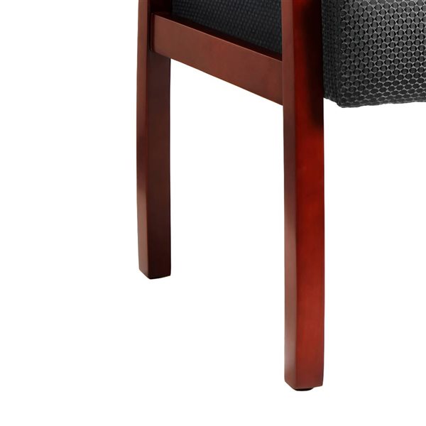 TygerClaw Mid-Back Fabric Guest Chair - Cherry Finish