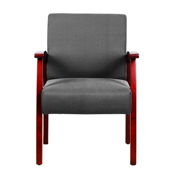 TygerClaw Mid-Back Fabric Guest Chair - Cherry Finish