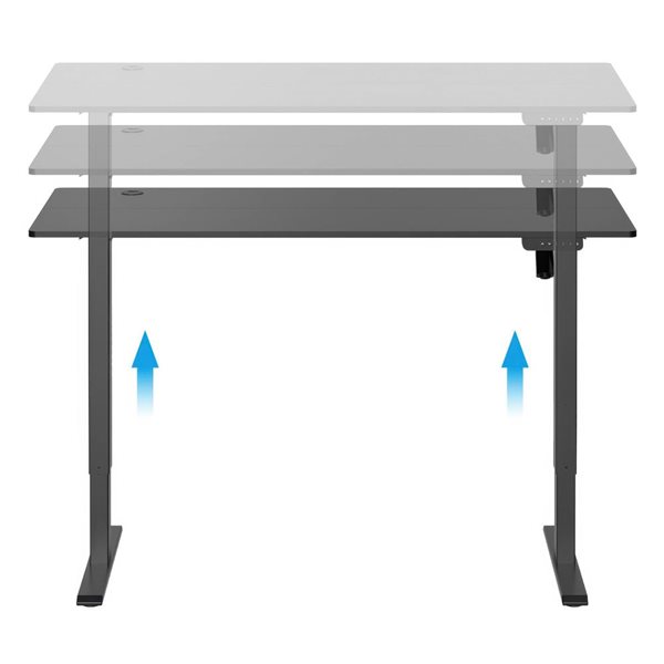 TygerClaw 42-Inch Two-Stage Column Sit-Stand Desk - Black