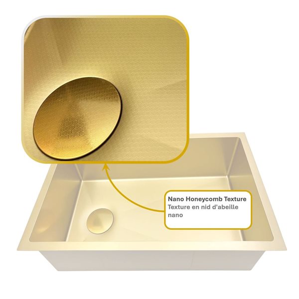 Unique Home Supplies Kitchen Sink Undermount Single Bowl Textured