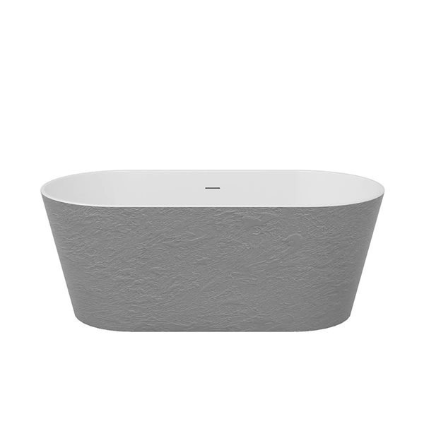 A&E Bath and Shower Stargaze Freestanding Bathtub 67-in - Stone Finish