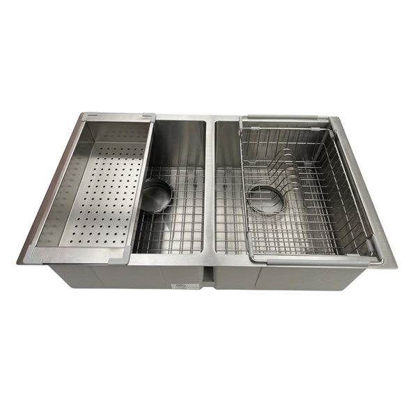 Unique Home Supplies Kitchen Sink Undermount Double Bowl 38.5-in