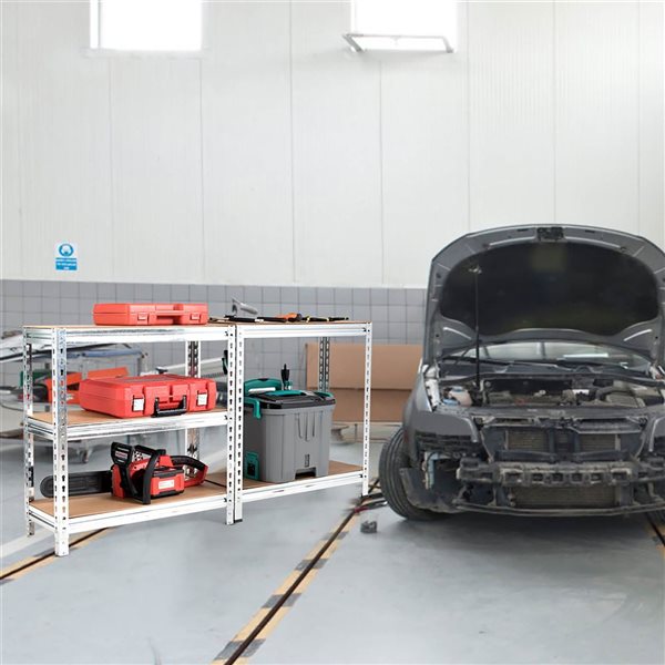 Costway 5-Tier Steel Shelving Unit Adjustable 60-in - Silver