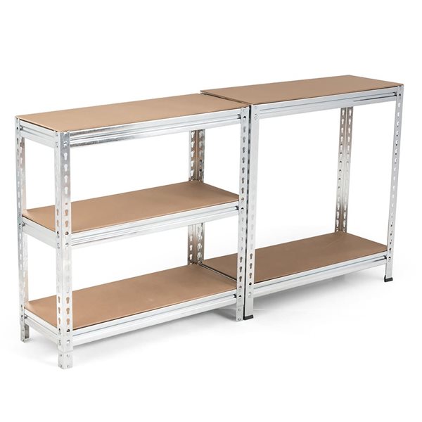 Costway 5-Tier Steel Shelving Unit Adjustable 60-in - Silver