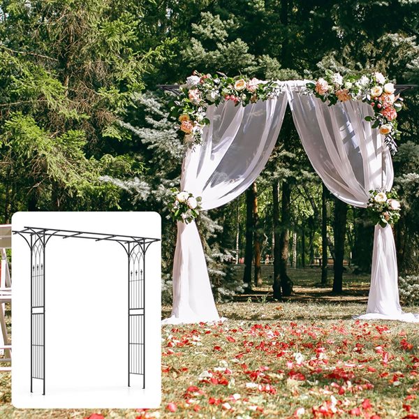 Costway Garden Wedding Arbour for Climbing Plants and Flowers