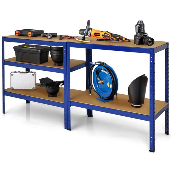 Costway Heavy-Duty 5-Tier Steel Shelving Unit Adjustable 72-in - Blue
