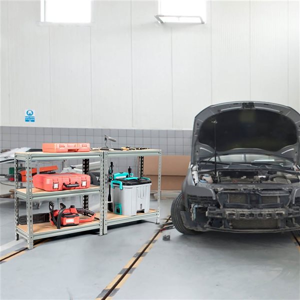 Costway 5-Tier Steel Shelving Unit Adjustable 60-in - Grey