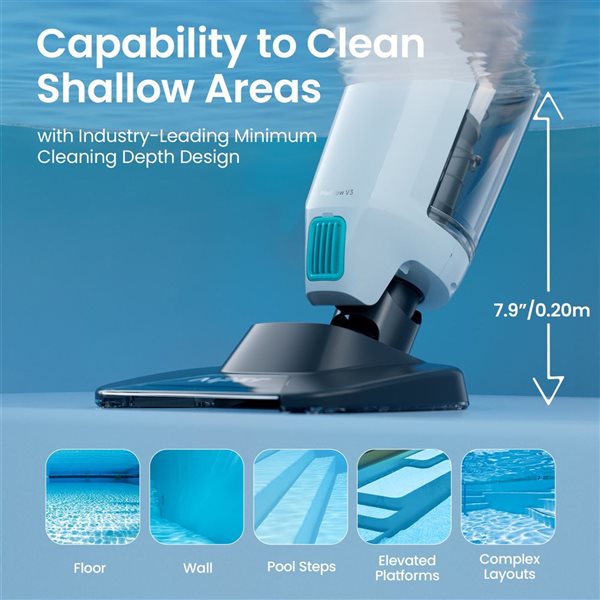 Aiper PilotFlow V3 Handheld Pool Vacuum 2.36-in