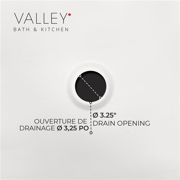 Valley Bath & Kitchen Acrylic Shower Base 30 W x 60-in L with Right Drain - White