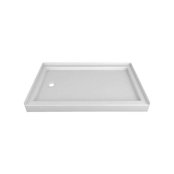 Valley Bath & Kitchen Acrylic Shower Base 32 W x 60-in L with Left Drain in White