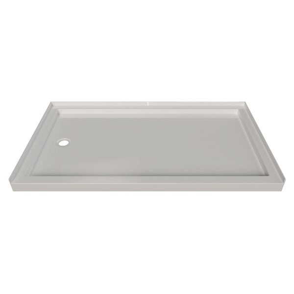 Valley Bath & Kitchen Acrylic Shower Base 48 W x 72-in L with Left Drain - White