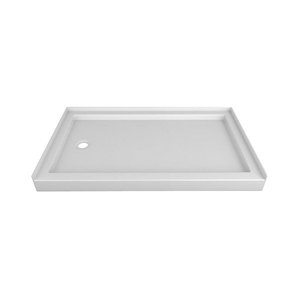 Valley Bath & Kitchen Acrylic Shower Base 36 W x 60-in L with Left Drain - White