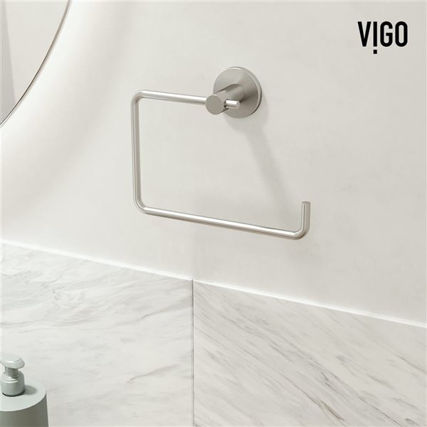 VIGO Cass Bath Hardware Set 4-Piece - Brushed Nickel