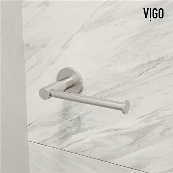 VIGO Cass Bath Hardware Set 4-Piece - Brushed Nickel