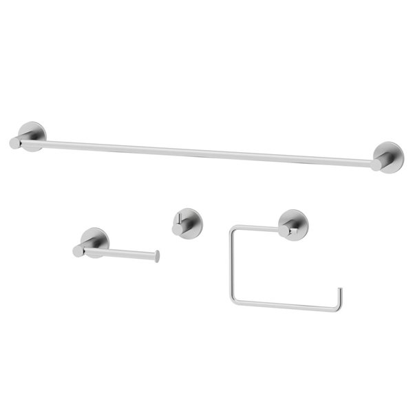VIGO Cass Bath Hardware Set 4-Piece - Brushed Nickel
