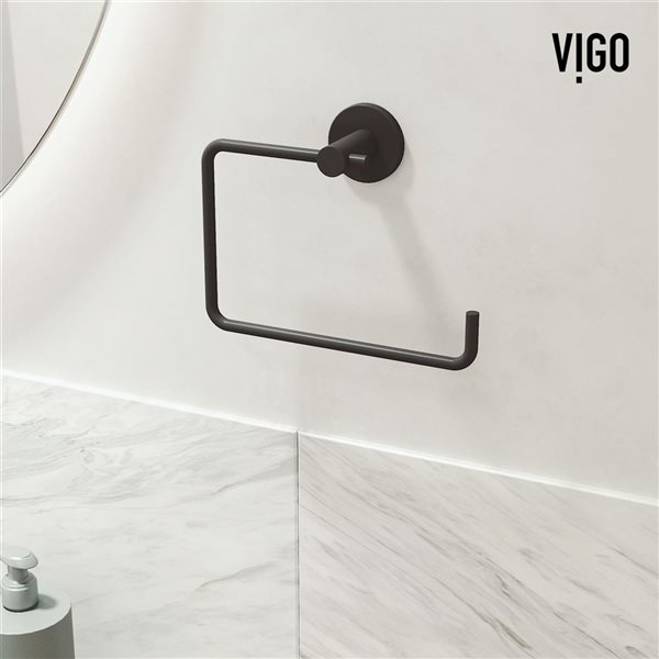 VIGO Cass Bath Hardware Set 4-Piece - Matte Black