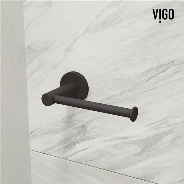 VIGO Cass Bath Hardware Set 4-Piece - Matte Black