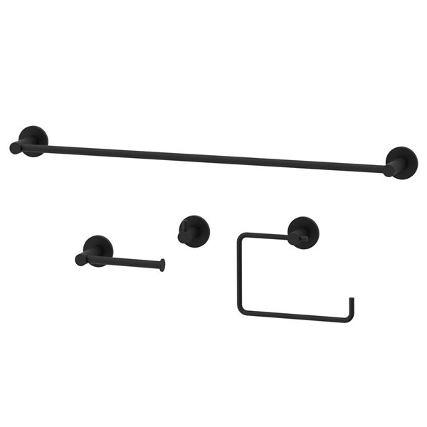 VIGO Cass Bath Hardware Set 4-Piece - Matte Black
