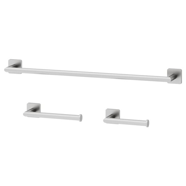 VIGO Satro Bath Hardware Set 3-Piece - Brushed Nickel