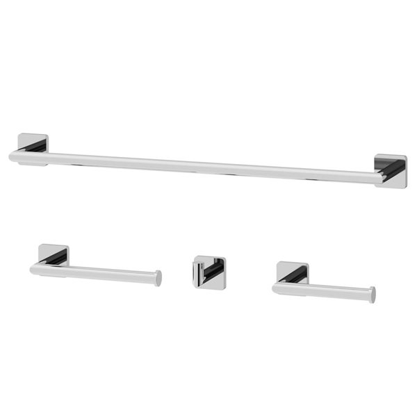 VIGO Satro Bath Hardware Set 4-Piece - Chrome
