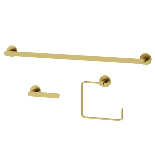VIGO Arden Bath Hardware Set 3-Piece - Matte Brushed Gold