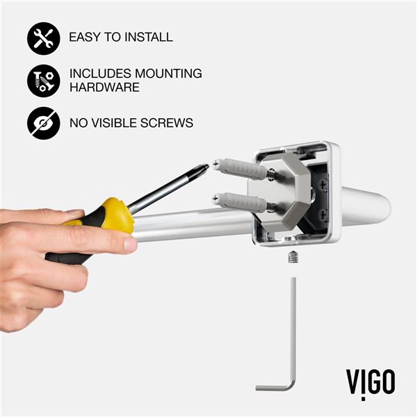 VIGO Cass Bath Hardware Set 3-Piece - Chrome