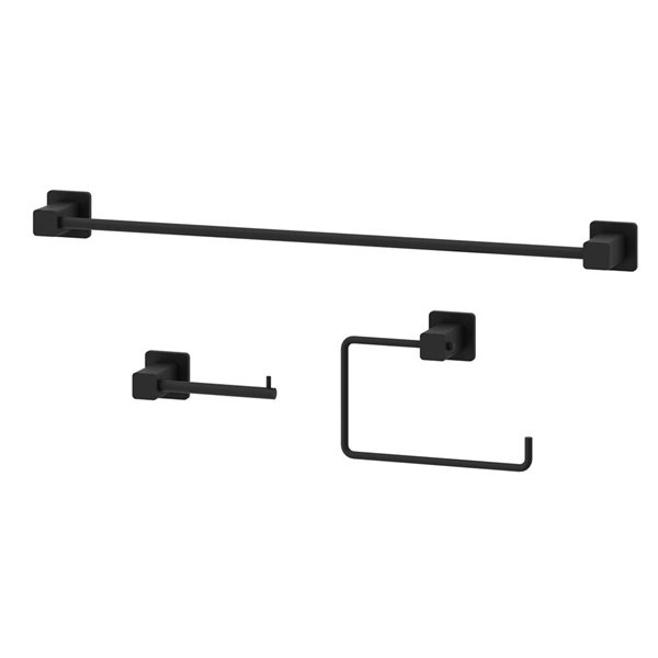 VIGO Meridian Bath Hardware Set 3-Piece - Matte Black