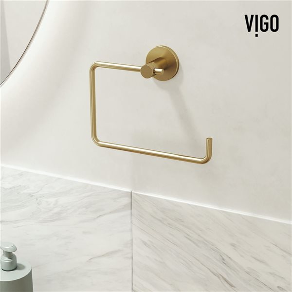 VIGO Cass Bath Hardware Set 3-Piece - Matte Brushed Gold
