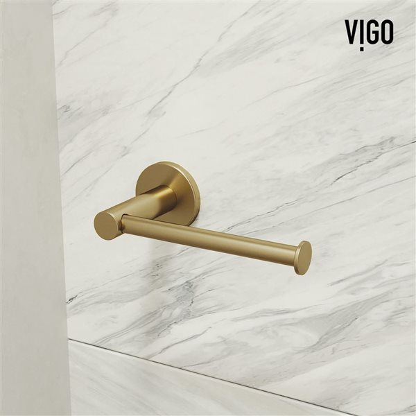VIGO Cass Bath Hardware Set 3-Piece - Matte Brushed Gold