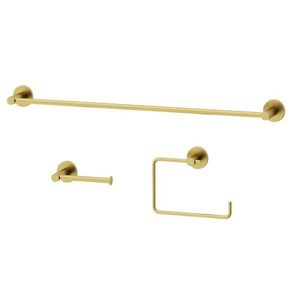 VIGO Cass Bath Hardware Set 3-Piece - Matte Brushed Gold