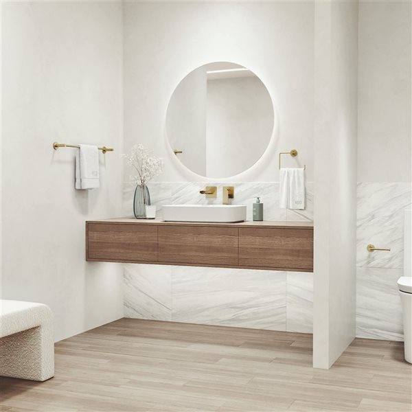 VIGO Cass Bath Hardware Set 3-Piece - Matte Brushed Gold