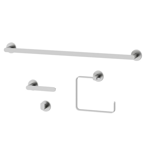 VIGO Arden Bath Hardware Set 4-Piece - Brushed Nickel