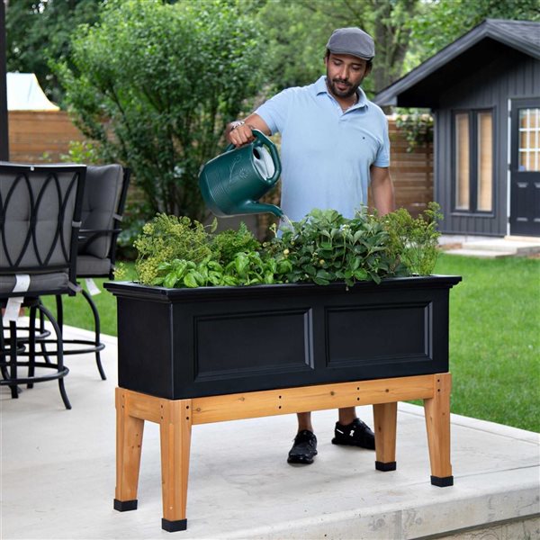 Mayne Fairfield Elevated Garden Bed 48-in - Black