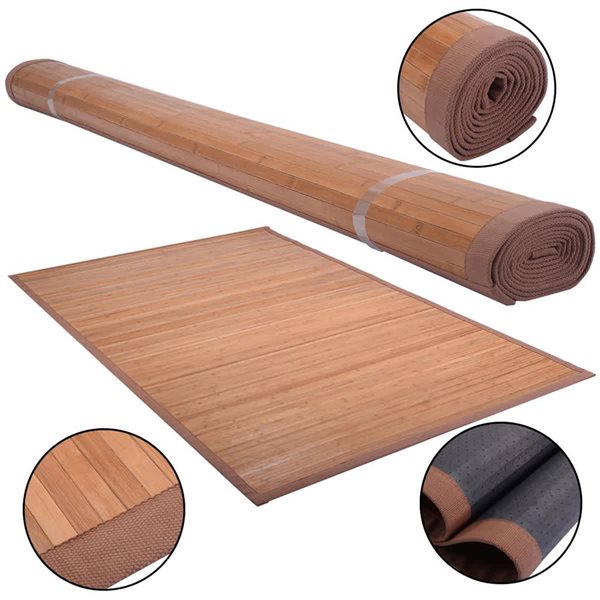 Costway Area Rug Bamboo 5 x 8-ft