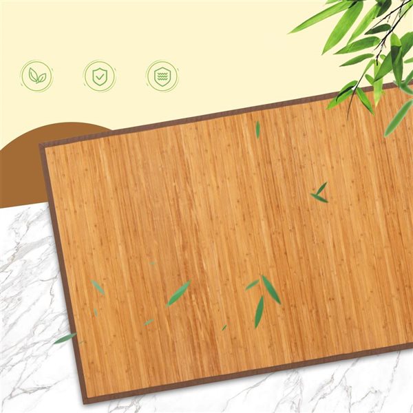 Costway Area Rug Bamboo 5 x 8-ft